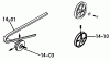 Toro 1-0465 - 12 hp Automatic Tractor, 1973 Ersatzteile PARTS LIST FOR 14.000 DRIVE BELTS AND PULLEYS (PLATE 14.1)
