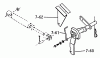 Toro 1-0465 - 12 hp Automatic Tractor, 1973 Ersatzteile PARTS LIST FOR 7.060 HYDRAULIC LIFT LINKAGE (PLATE 7.6)