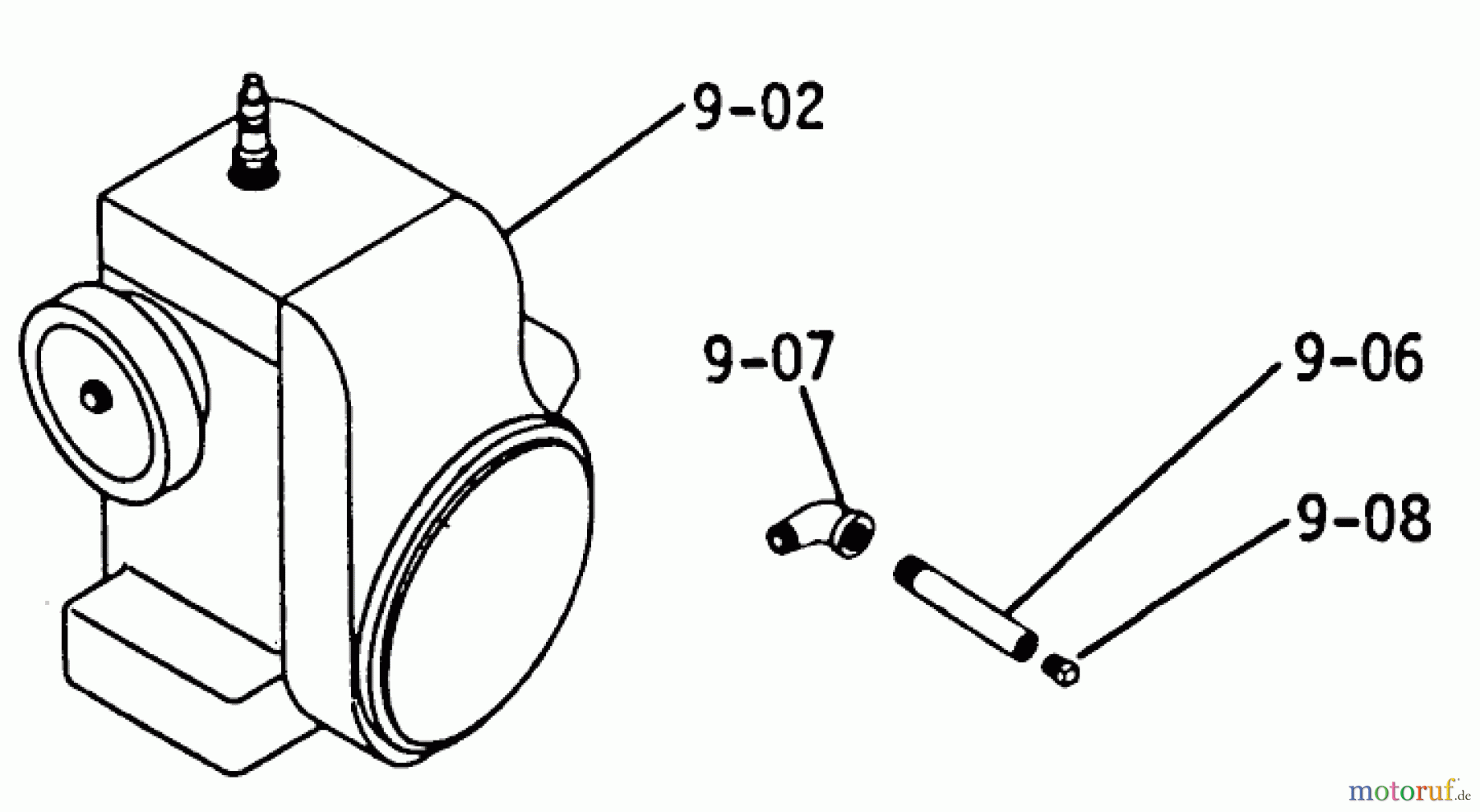 Toro Neu Mowers, Lawn & Garden Tractor Seite 1 1-0430 - Toro 14 hp Automatic Tractor, 1973 PARTS LIST FOR 9.000 ENGINE (PLATE 9.1)