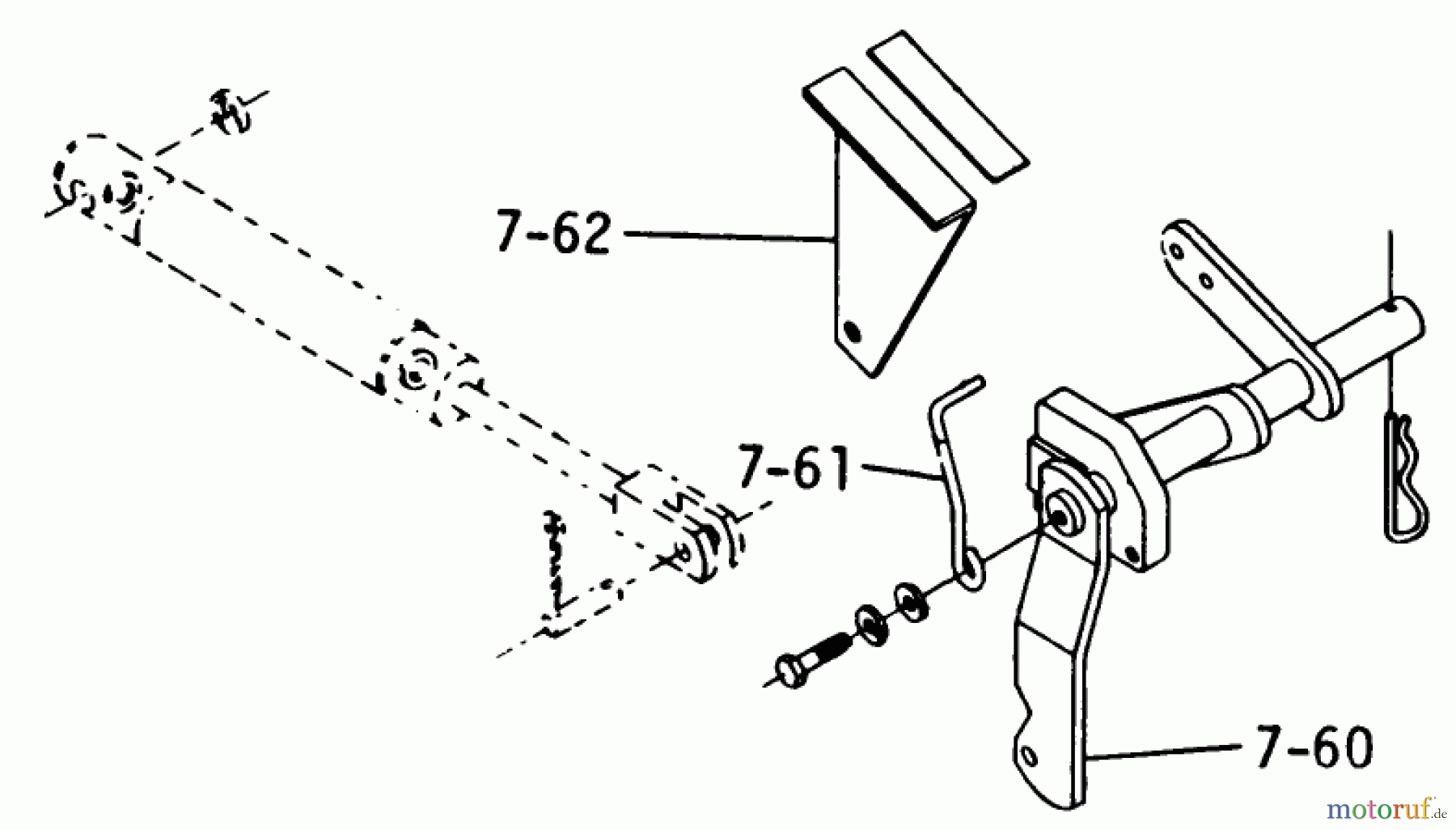 Toro Neu Mowers, Lawn & Garden Tractor Seite 1 1-0490 (C-120) - Toro C-120 Automatic Tractor, 1974 7.060 HYDRAULIC LIFT LINKAGE (PLATE 7.6)