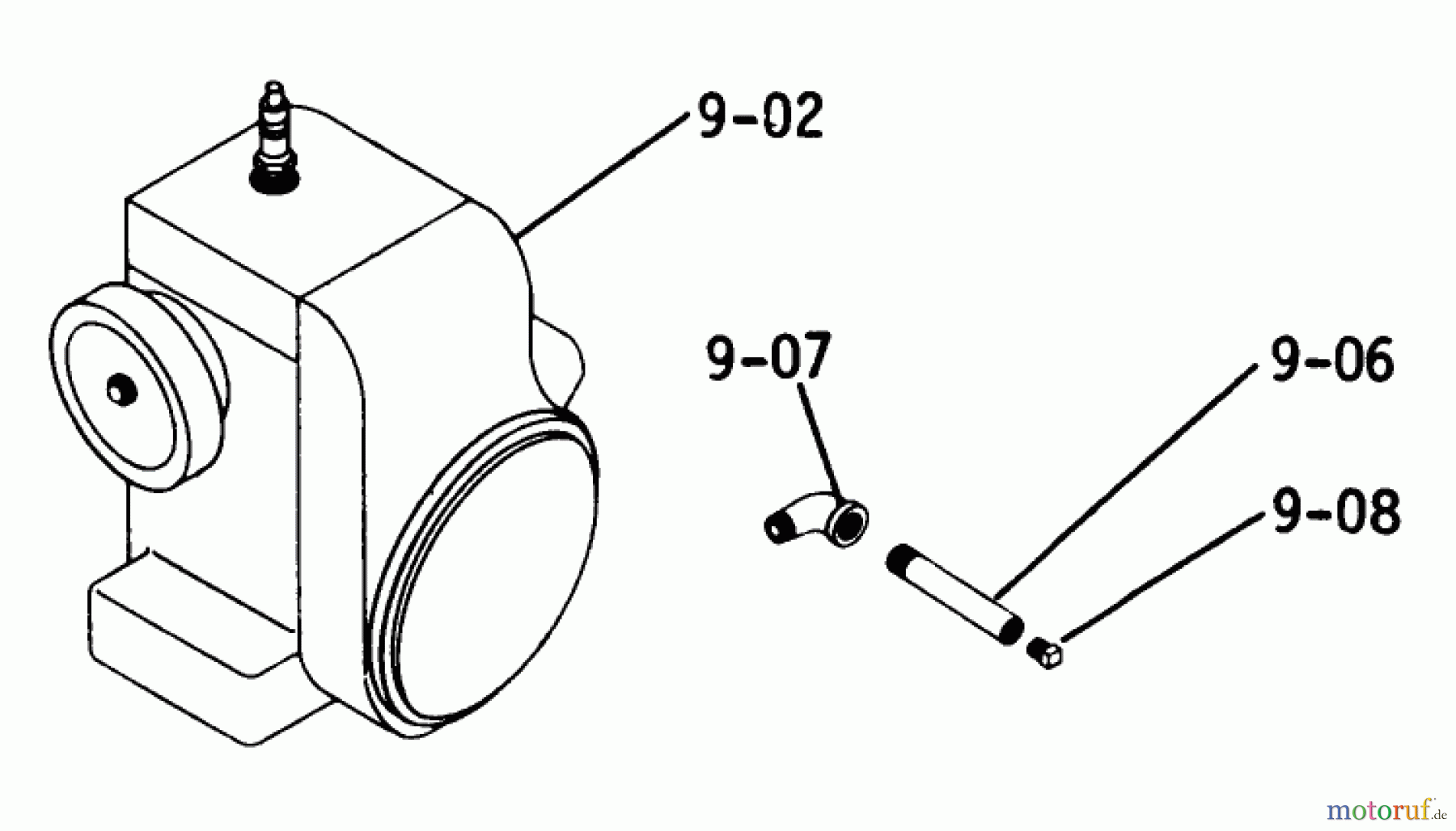 Toro Neu Mowers, Lawn & Garden Tractor Seite 1 1-0490 (C-120) - Toro C-120 Automatic Tractor, 1974 9.000 ENGINE (PLATE 9.1)