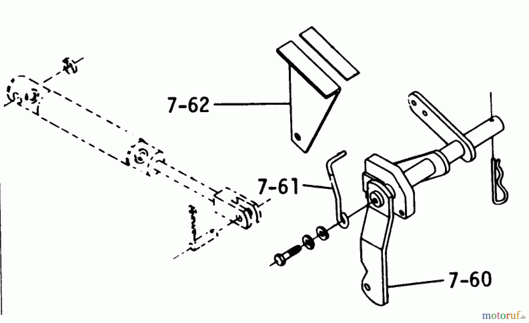  Toro Neu Mowers, Lawn & Garden Tractor Seite 1 1-0481 (C-160) - Toro C-160 Automatic Tractor, 1975 7.060 HYDRAULIC LIFT LINKAGE (FIG. 7C)