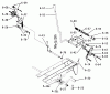 Toro 1-0511 (B-100) - B-100 Automatic Tractor, 1975 Ersatzteile BRAKE, CLUTCH, SPEED CONTROL LINKAGE-CONTINUED