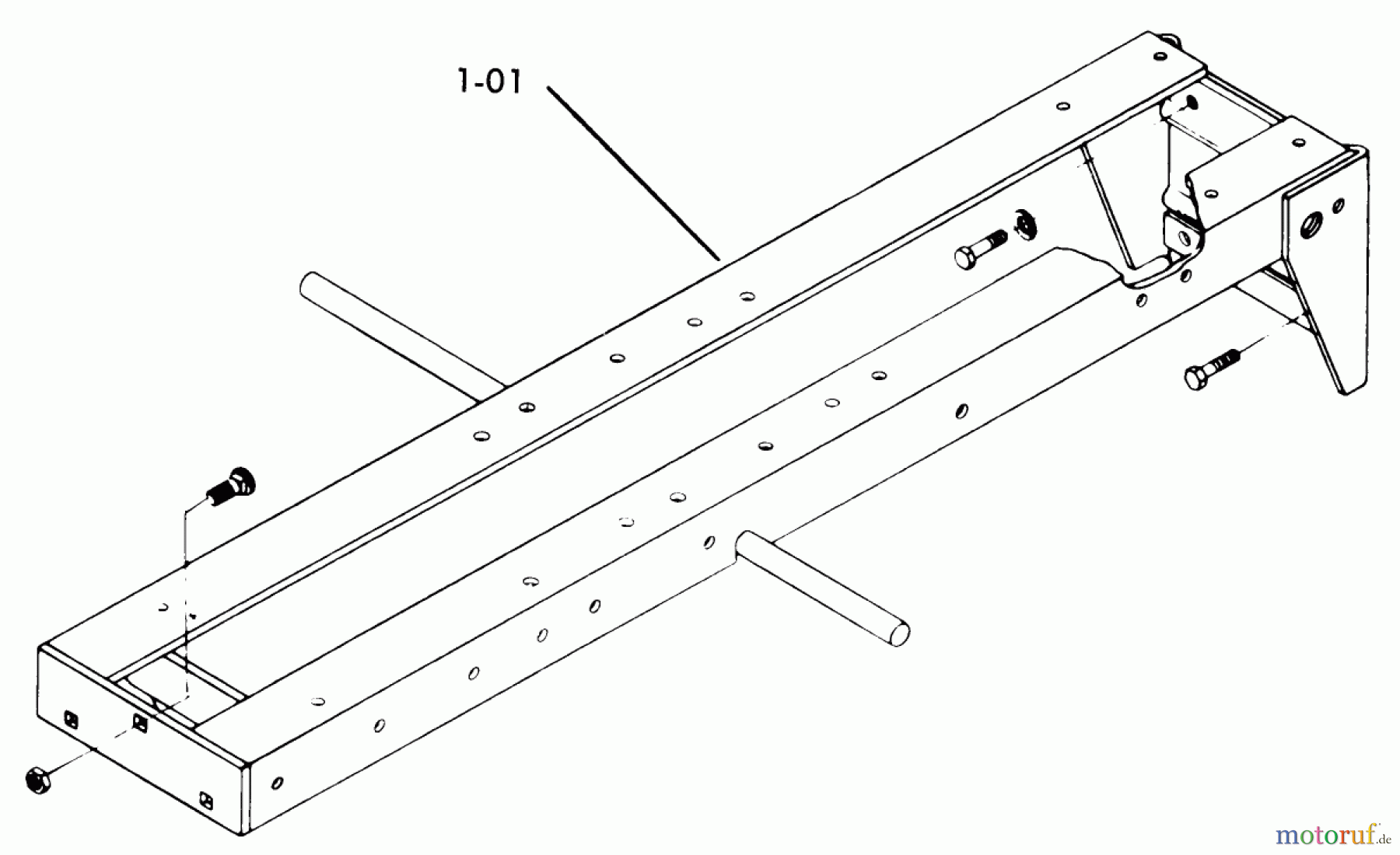 Toro Neu Mowers, Lawn & Garden Tractor Seite 1 1-0511 (B-100) - Toro B-100 Automatic Tractor, 1975 FRAME ASSEMBLY