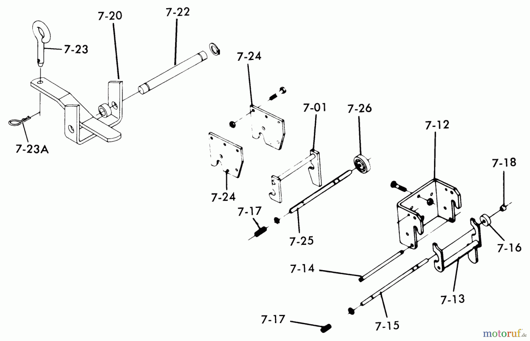Toro Neu Mowers, Lawn & Garden Tractor Seite 1 1-0511 (B-100) - Toro B-100 Automatic Tractor, 1975 HITCH ASSEMBLIES