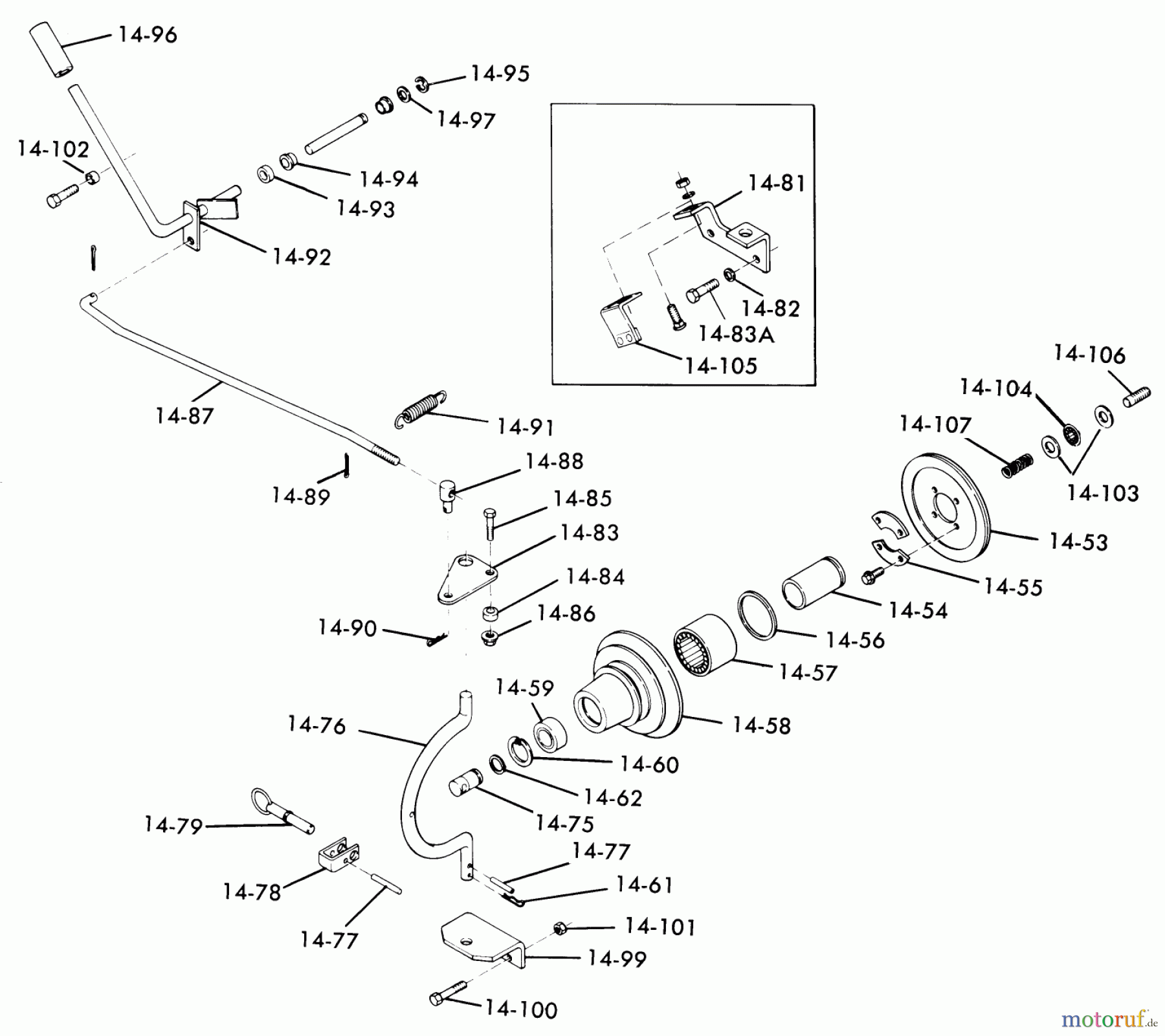 Toro Neu Mowers, Lawn & Garden Tractor Seite 1 1-0511 (B-100) - Toro B-100 Automatic Tractor, 1975 MANUAL P.T.O.