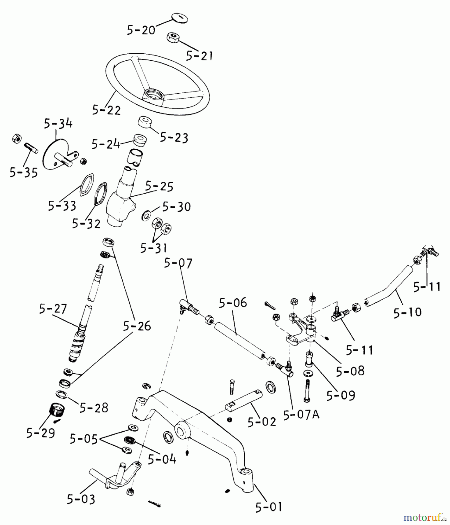 Toro Neu Mowers, Lawn & Garden Tractor Seite 1 1-8755 - Toro Lawn Ranger Tractor, 1970 FRONT AXLE AND STEERING