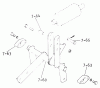 Toro 1-0610 - 18 hp AutomaticTractor, 1973 Ersatzteile HYDRAULIC LIFT LINKAGES