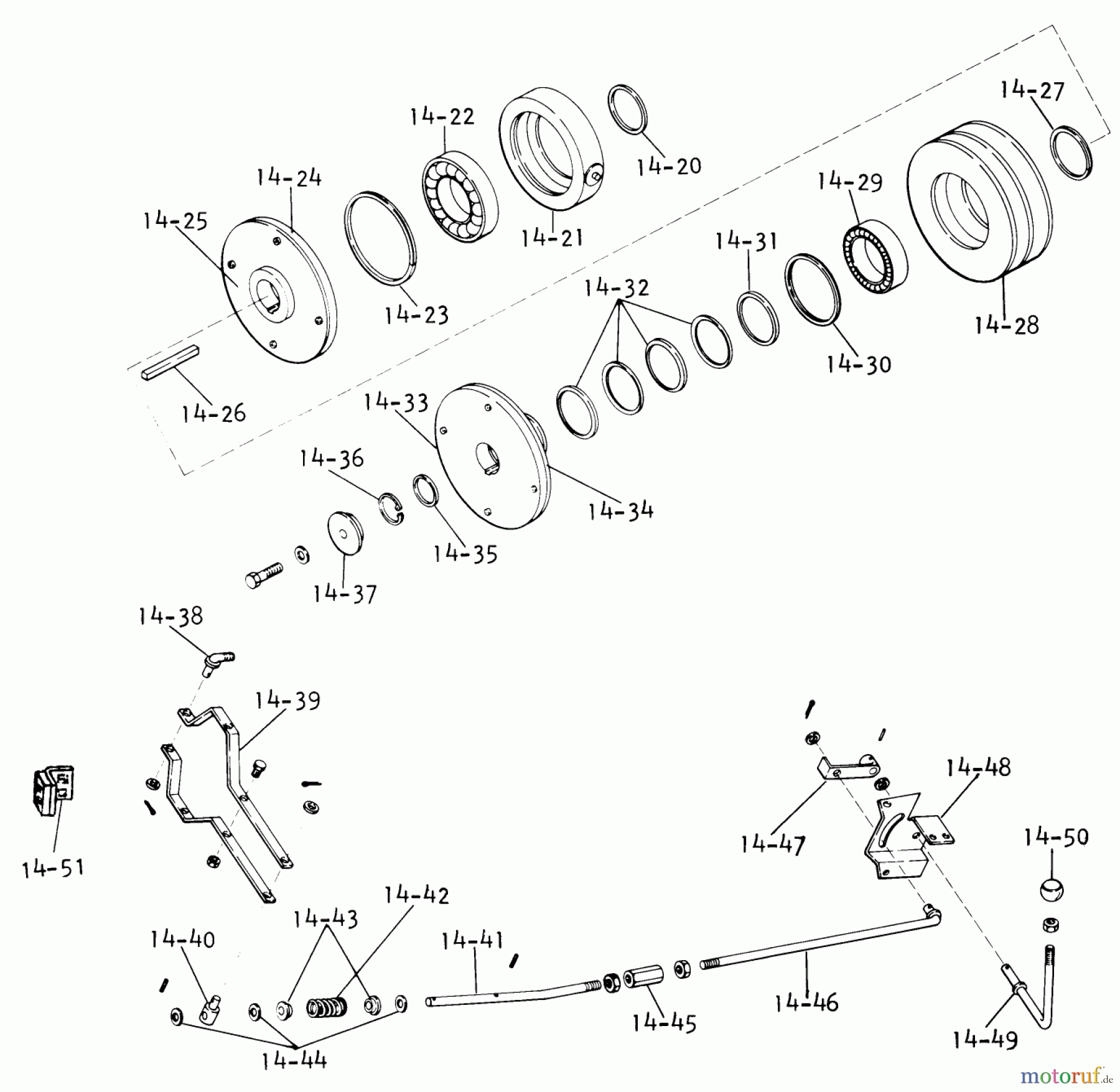Toro Neu Mowers, Lawn & Garden Tractor Seite 1 1-0610 - Toro 18 hp AutomaticTractor, 1973 P.T.O. CLUTCH