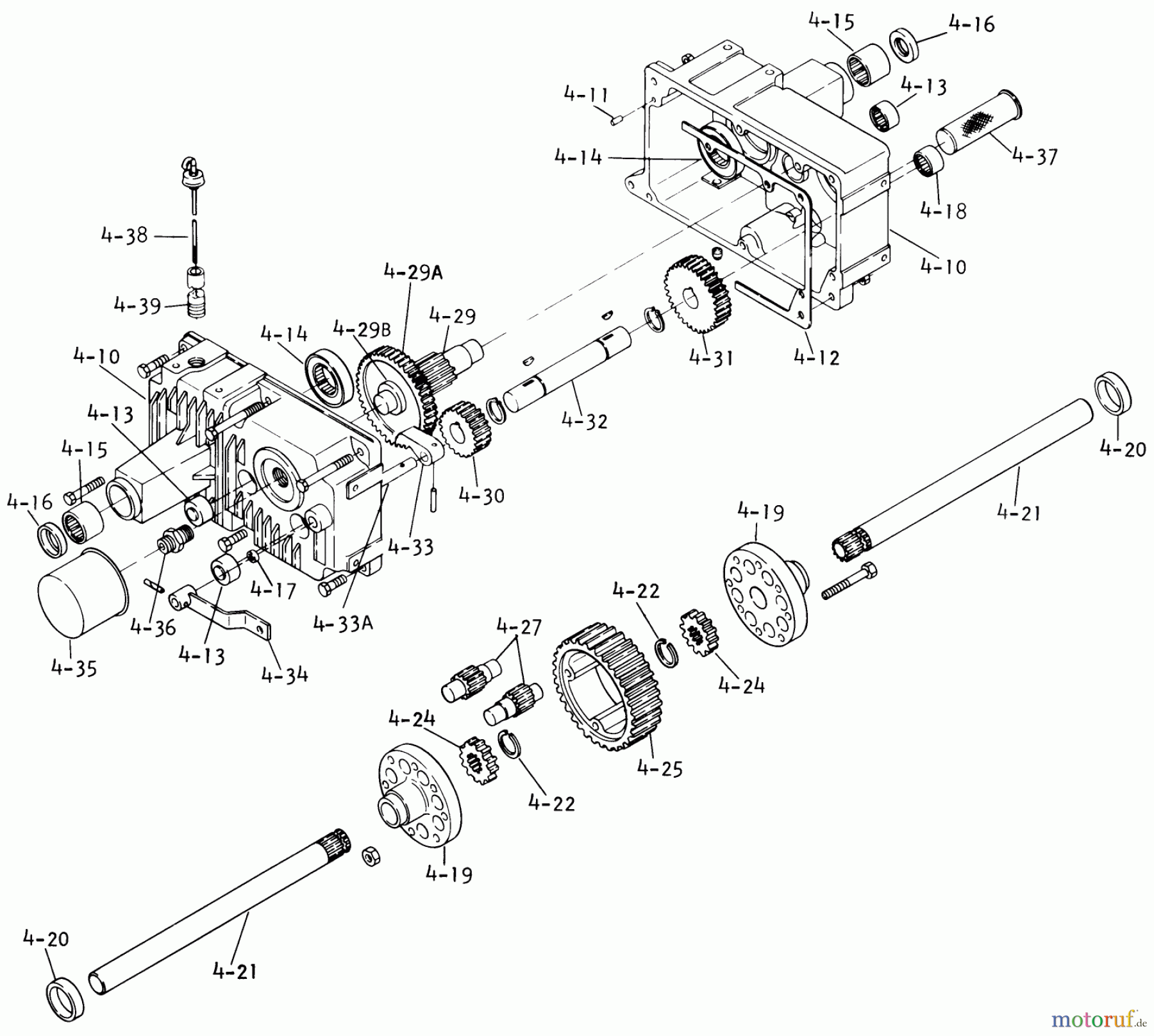 Toro Neu Mowers, Lawn & Garden Tractor Seite 1 1-8755 - Toro Lawn Ranger Tractor, 1970 TRANSAXLE-COMPONENT PARTS
