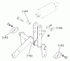 Toro 1-0650 (D-160) - D-160 Automatic Tractor, 1974 Ersatzteile HYDRAULIC LIFT LINKAGES (PLATE 7.060)