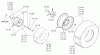 Toro 1-0650 (D-160) - D-160 Automatic Tractor, 1974 Ersatzteile WHEELS AND TIRES (PLATE 13.1) REGULAR WIDTH TIRE SET