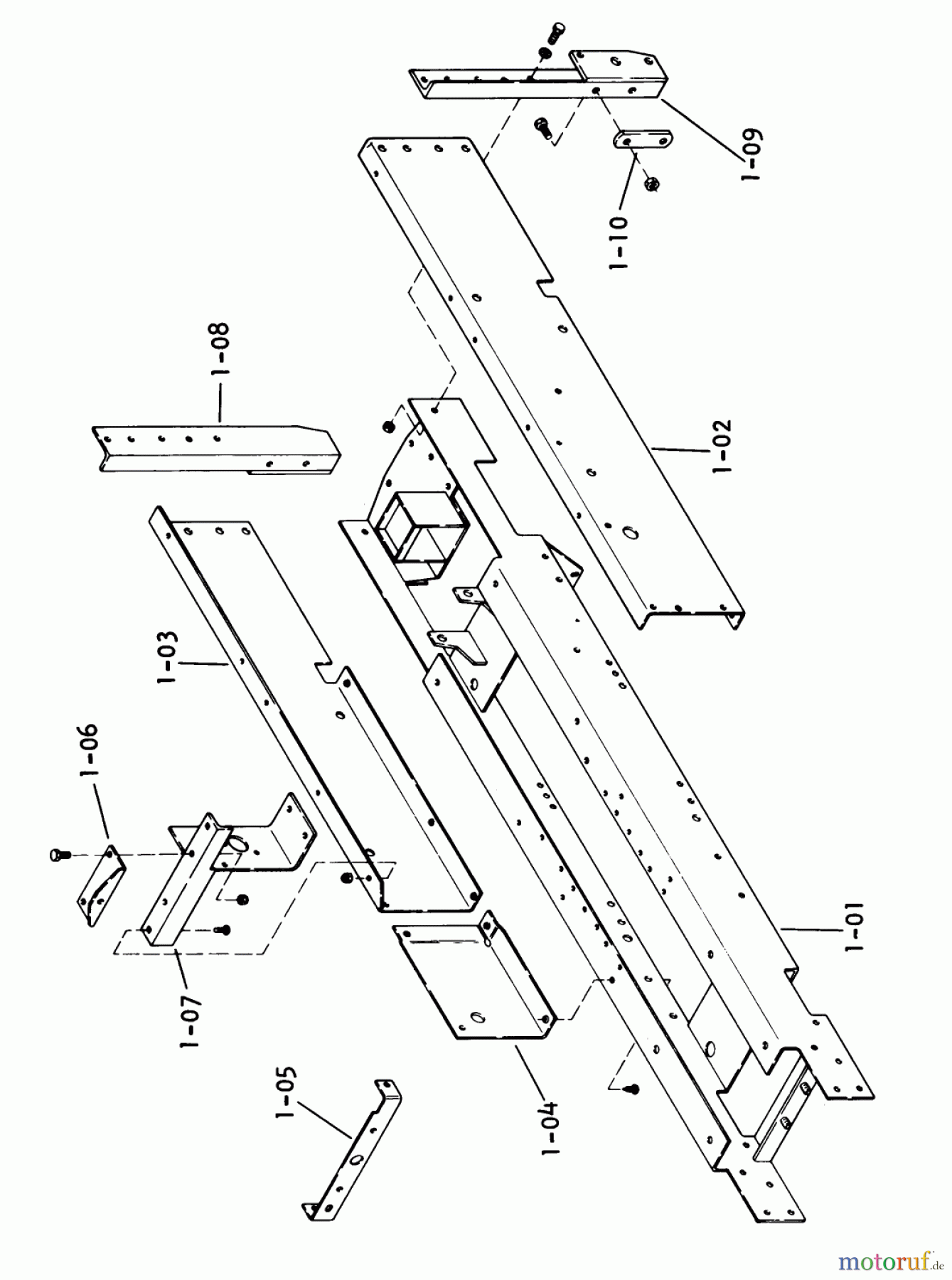  Toro Neu Mowers, Lawn & Garden Tractor Seite 1 1-0651 (D-160) - Toro D-160 Automatic Tractor, 1975 1.000 FRAME (FIG. 1)