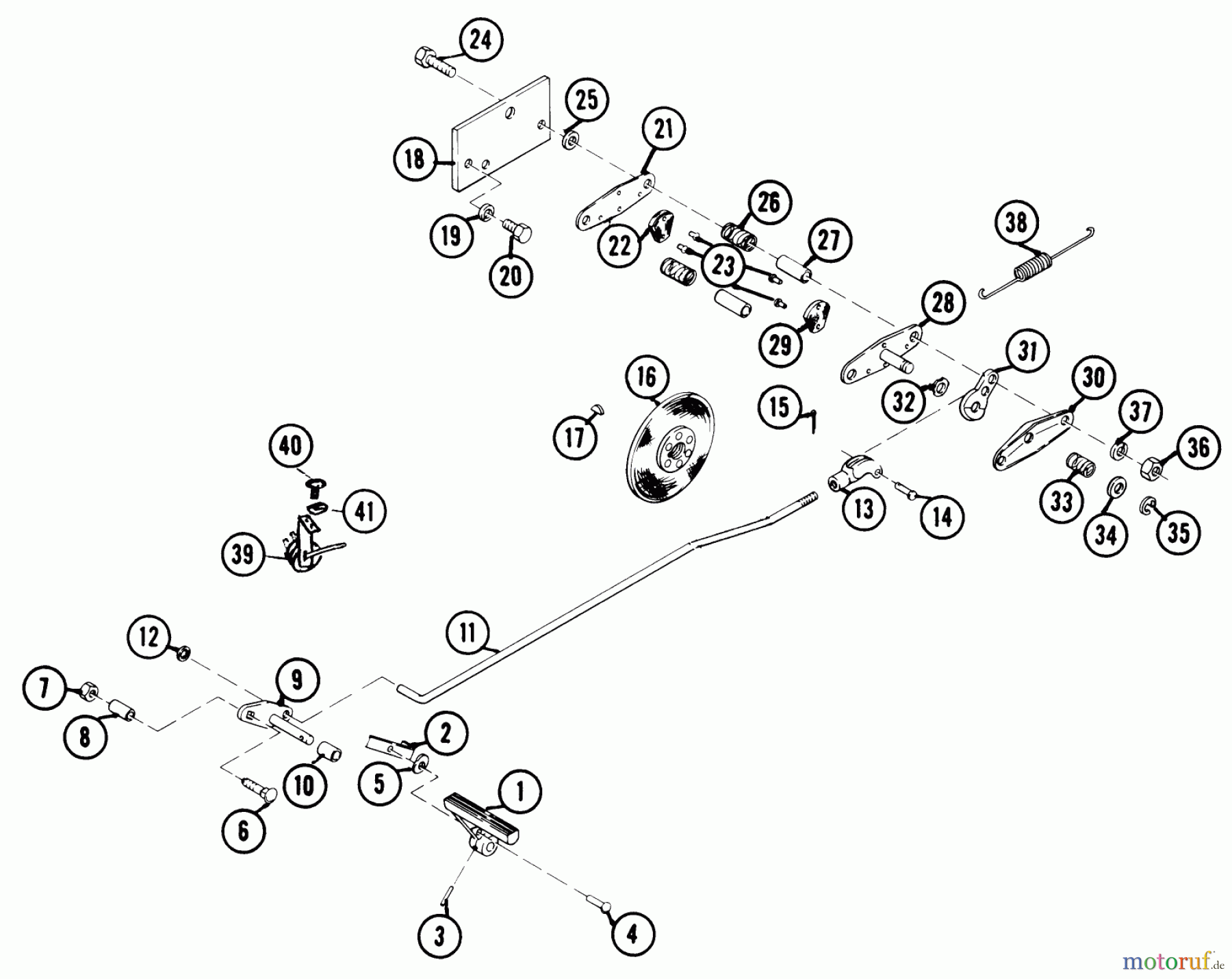 Toro Neu Mowers, Lawn & Garden Tractor Seite 1 1-0720 (B-145) - Toro B-145 Elec-Trak, 1975 BRAKE LINKAGE
