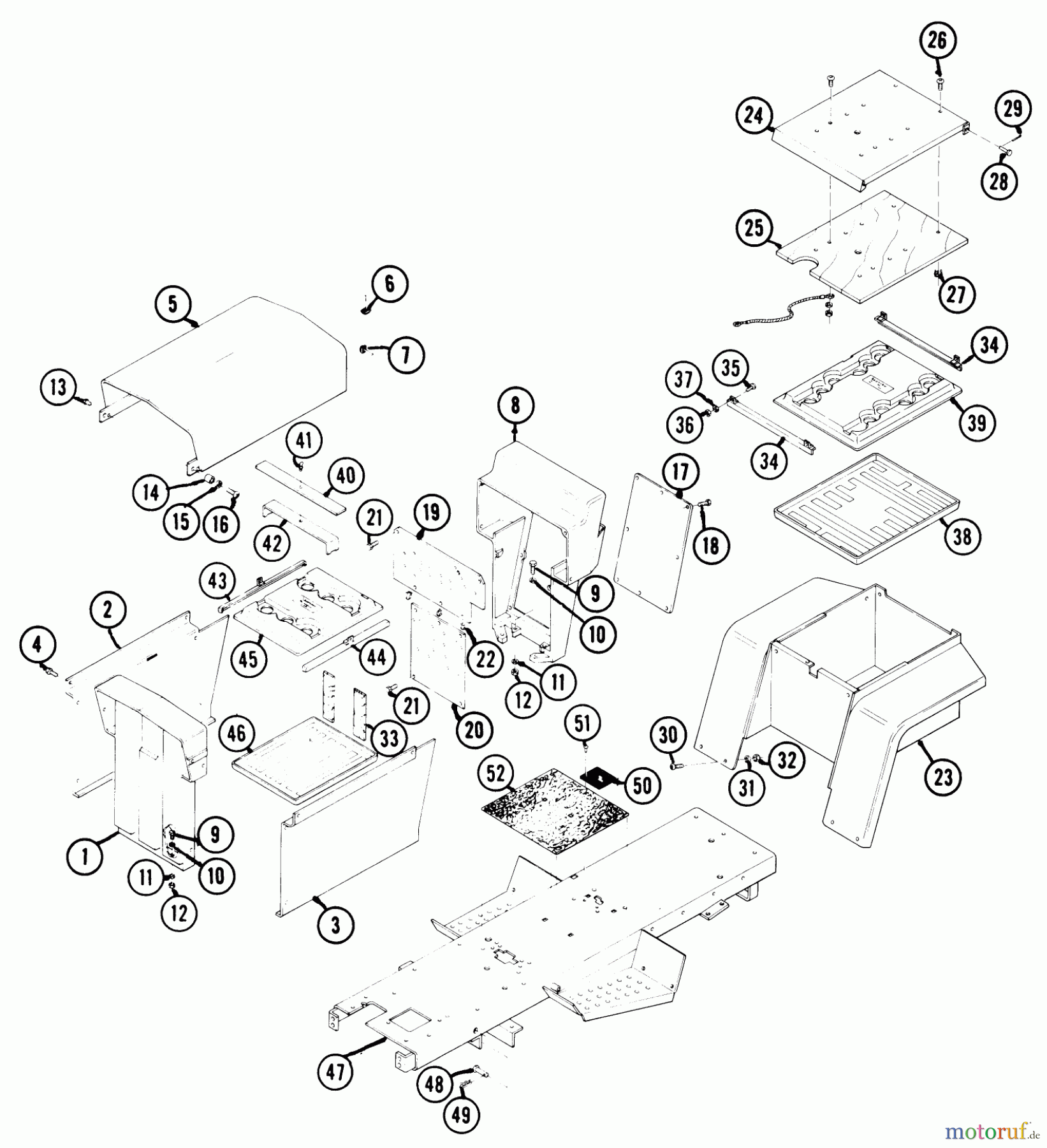 Toro Neu Mowers, Lawn & Garden Tractor Seite 1 1-0720 (B-145) - Toro B-145 Elec-Trak, 1975 SHEET METAL AND COVERS