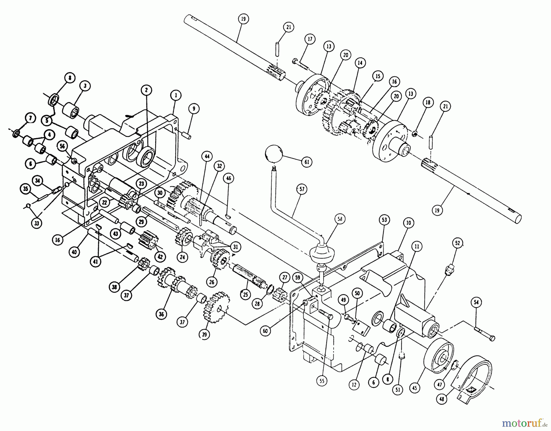 Toro Neu Mowers, Lawn & Garden Tractor Seite 1 1-3745 - Toro WorkHorse 700 Tractor, 1969 5053 TRANSMISSION