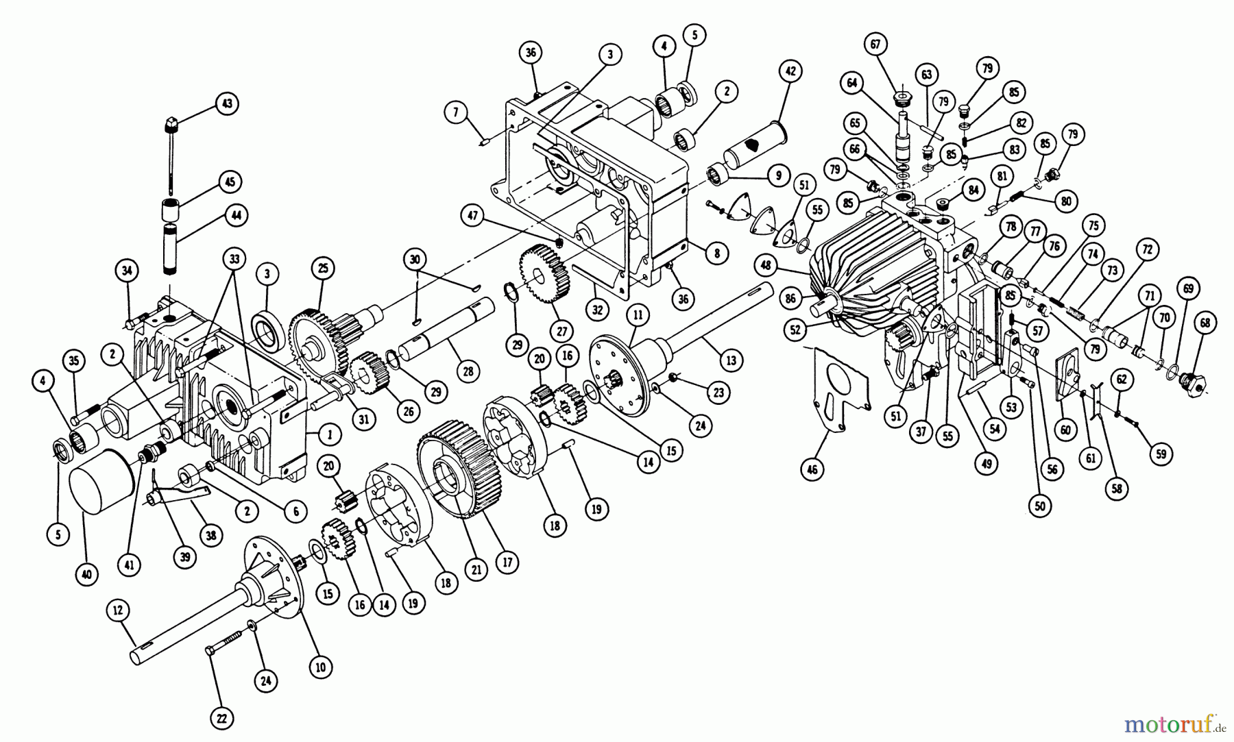 Toro Neu Mowers, Lawn & Garden Tractor Seite 1 1-7252 - Toro Charger 12 Tractor, 1970 5062 TRANSMISSION