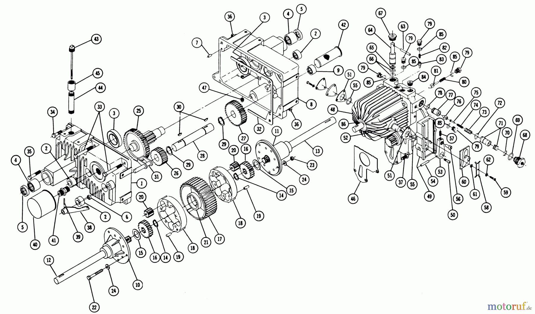  Toro Neu Mowers, Lawn & Garden Tractor Seite 1 1-7255 - Toro Electro 12, 1970 5062 TRANSMISSION #1