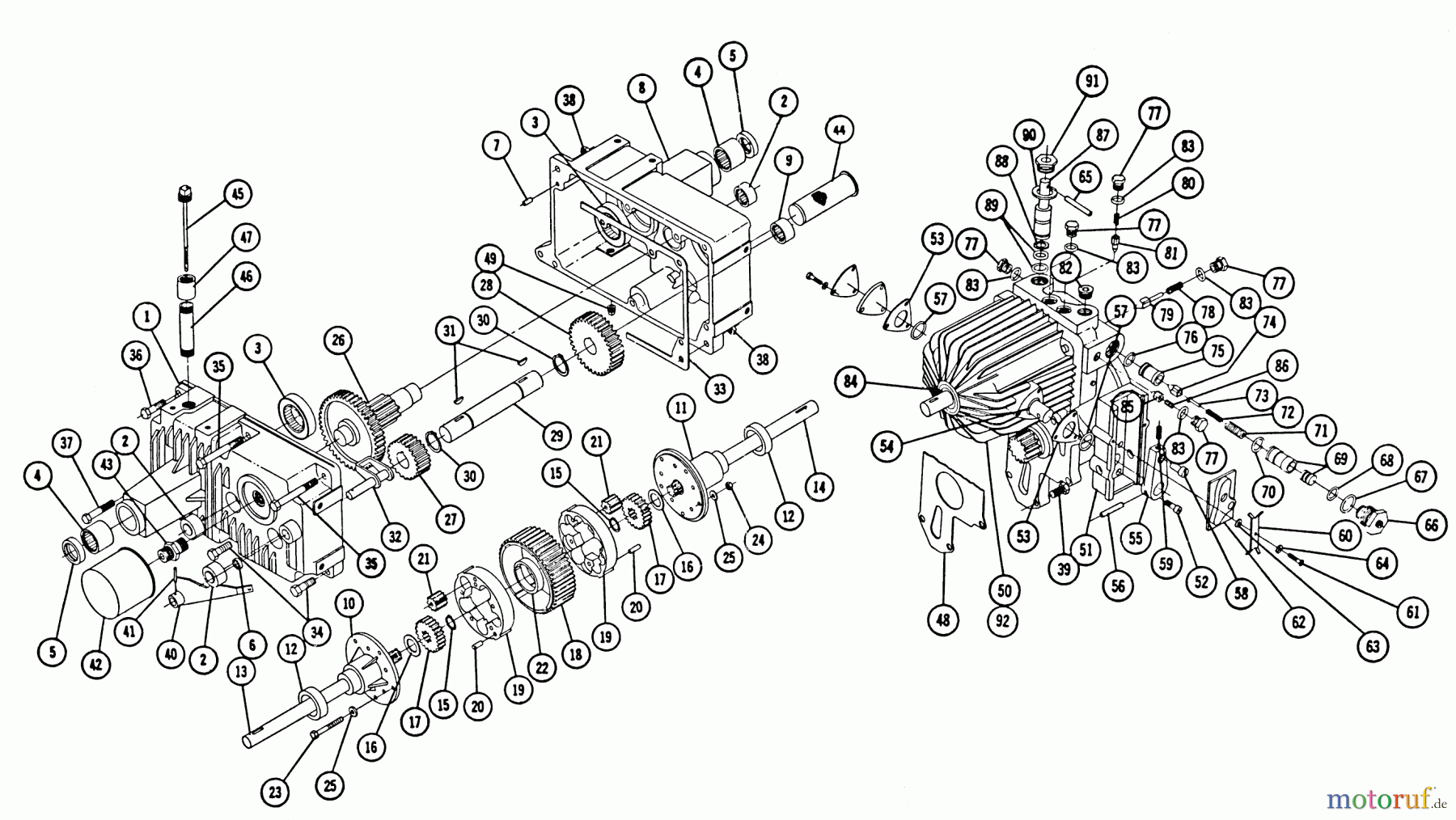 Toro Neu Mowers, Lawn & Garden Tractor Seite 1 1-7451 (GT-14) - Toro GT-14 Tractor, 1970 5070 TRANSMISSION FOR 1-7451 TRACTOR