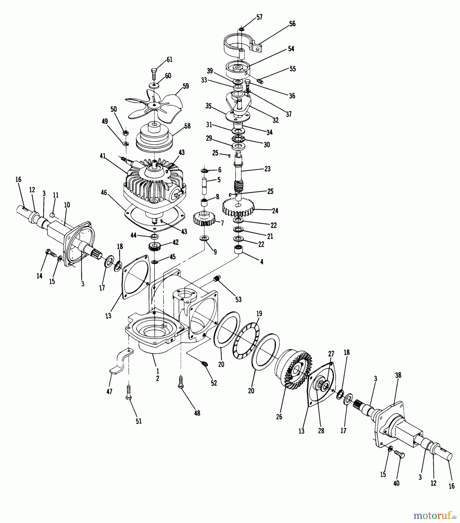  Toro Neu Mowers, Lawn & Garden Tractor Seite 1 1-7751 - Toro Charger V7 Tractor, 1970 PARTS LIST 5074 TRANSMISSION