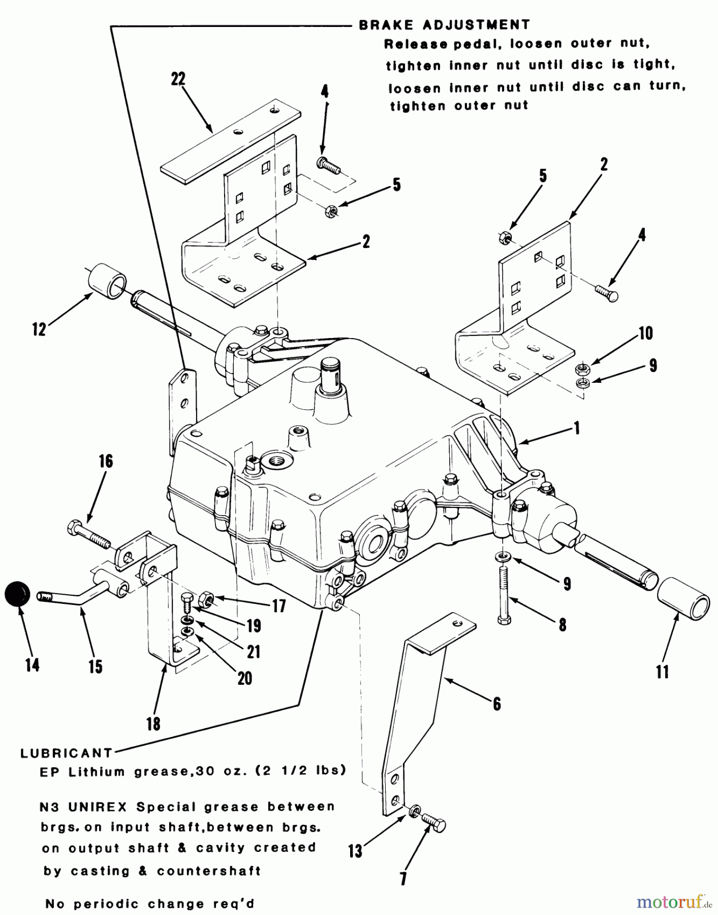 Toro Neu Mowers, Lawn & Garden Tractor Seite 1 12-16BP01 (B-165) - Toro B-165 Twin 5-Speed Tractor, 1983 5-SPEED TRANSMISSION