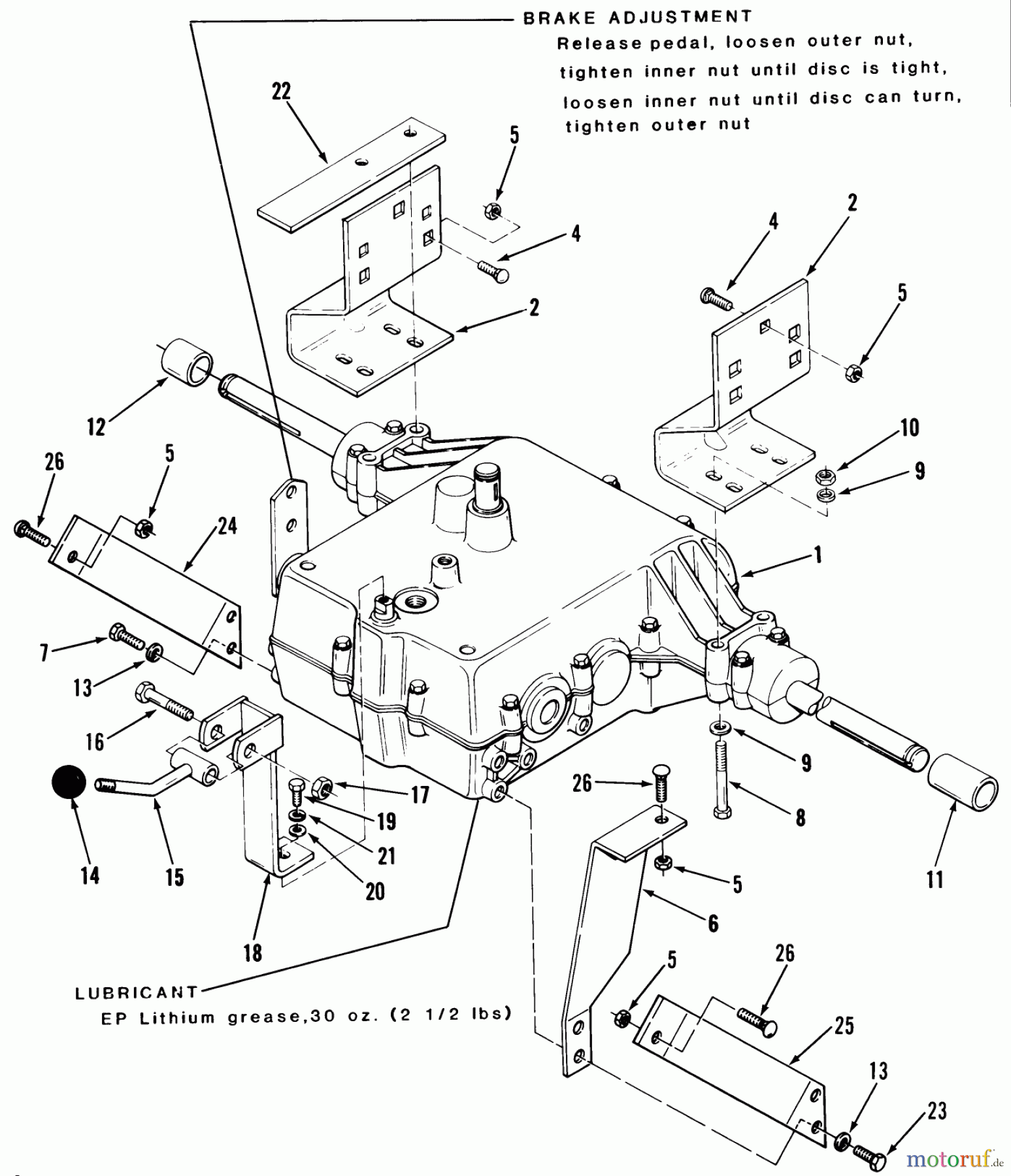 Toro Neu Mowers, Lawn & Garden Tractor Seite 1 12-11BP02 (B-115) - Toro B-115 5-Speed Tractor, 1984 5-SPEED TRANSMISSION