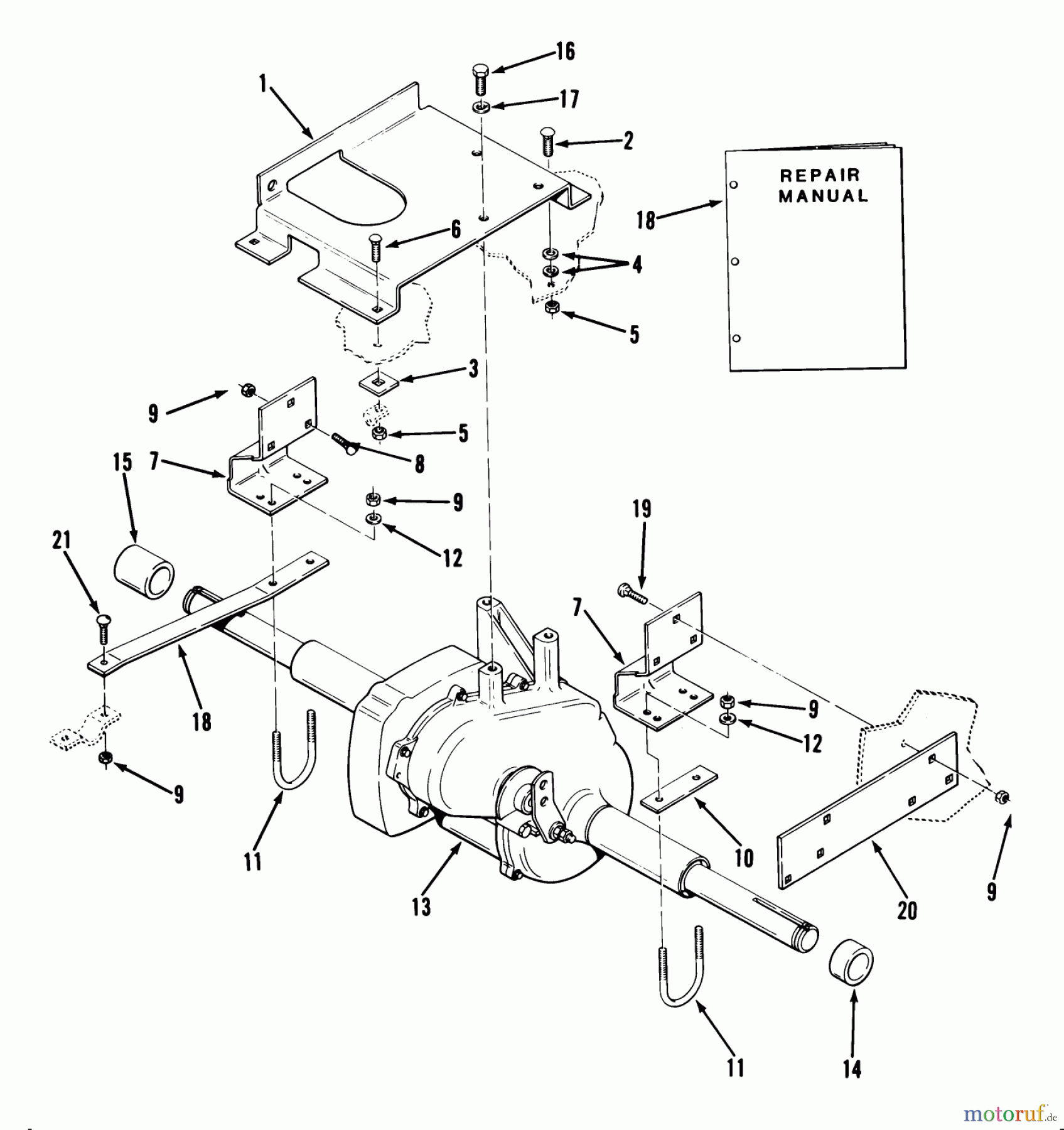Toro Neu Mowers, Lawn & Garden Tractor Seite 1 12-11BP02 (B-115) - Toro B-115 5-Speed Tractor, 1984 TRANSAXLE