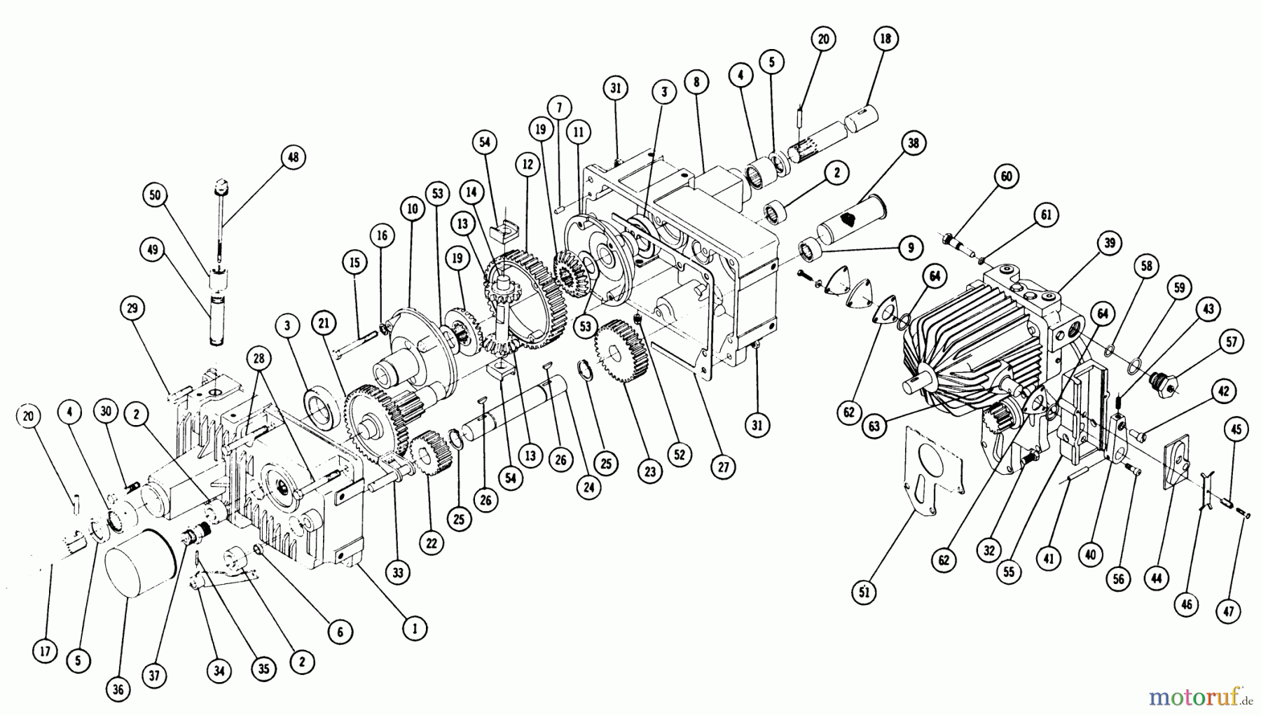 Toro Neu Mowers, Lawn & Garden Tractor Seite 1 1276 - Toro 1276 Tractor, 1966 5054 TRANSMISSION
