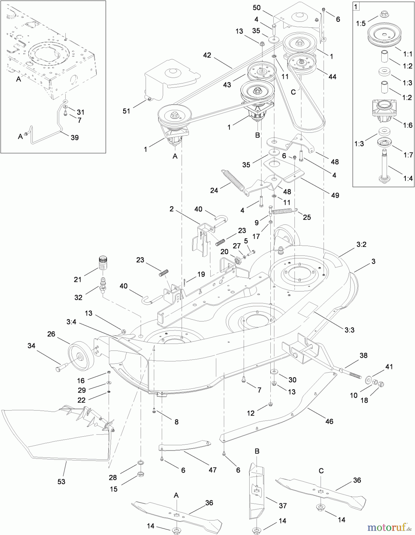 Toro Neu Mowers, Lawn & Garden Tractor Seite 1 13AP61RH048 (LX468) - Toro LX468 Lawn Tractor, 2008 (SN 1C108H20348-) 46 INCH DECK ASSEMBLY (ELECTRIC PTO)