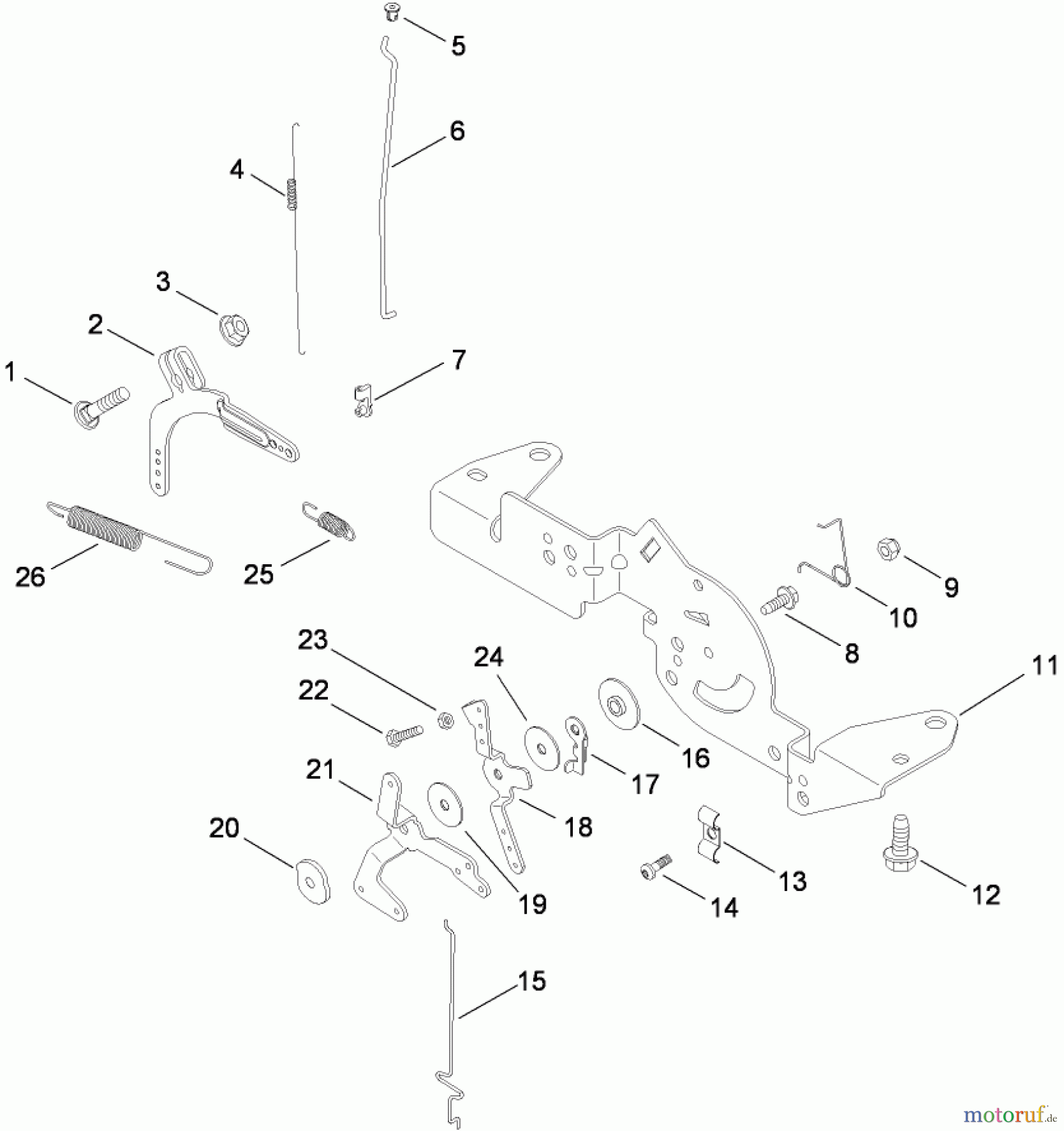  Toro Neu Mowers, Lawn & Garden Tractor Seite 1 13AP61RH048 (LX468) - Toro LX468 Lawn Tractor, 2008 (SN 1C108H20348-) ENGINE CONTROL ASSEMBLY KOHLER SV715-0016