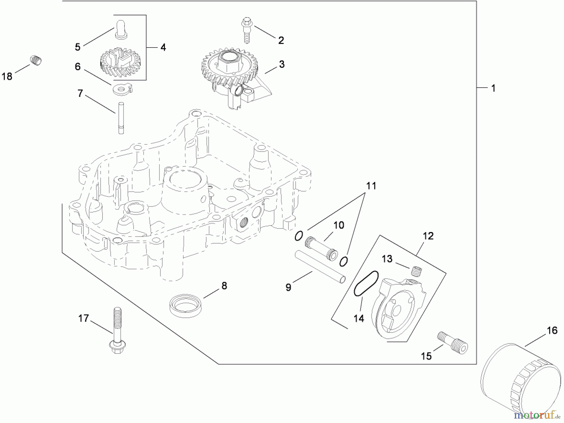  Toro Neu Mowers, Lawn & Garden Tractor Seite 1 13AP61RH048 (LX468) - Toro LX468 Lawn Tractor, 2008 (SN 1C108H20348-) OIL PAN AND LUBRICATION ASSEMBLY KOHLER SV715-0016