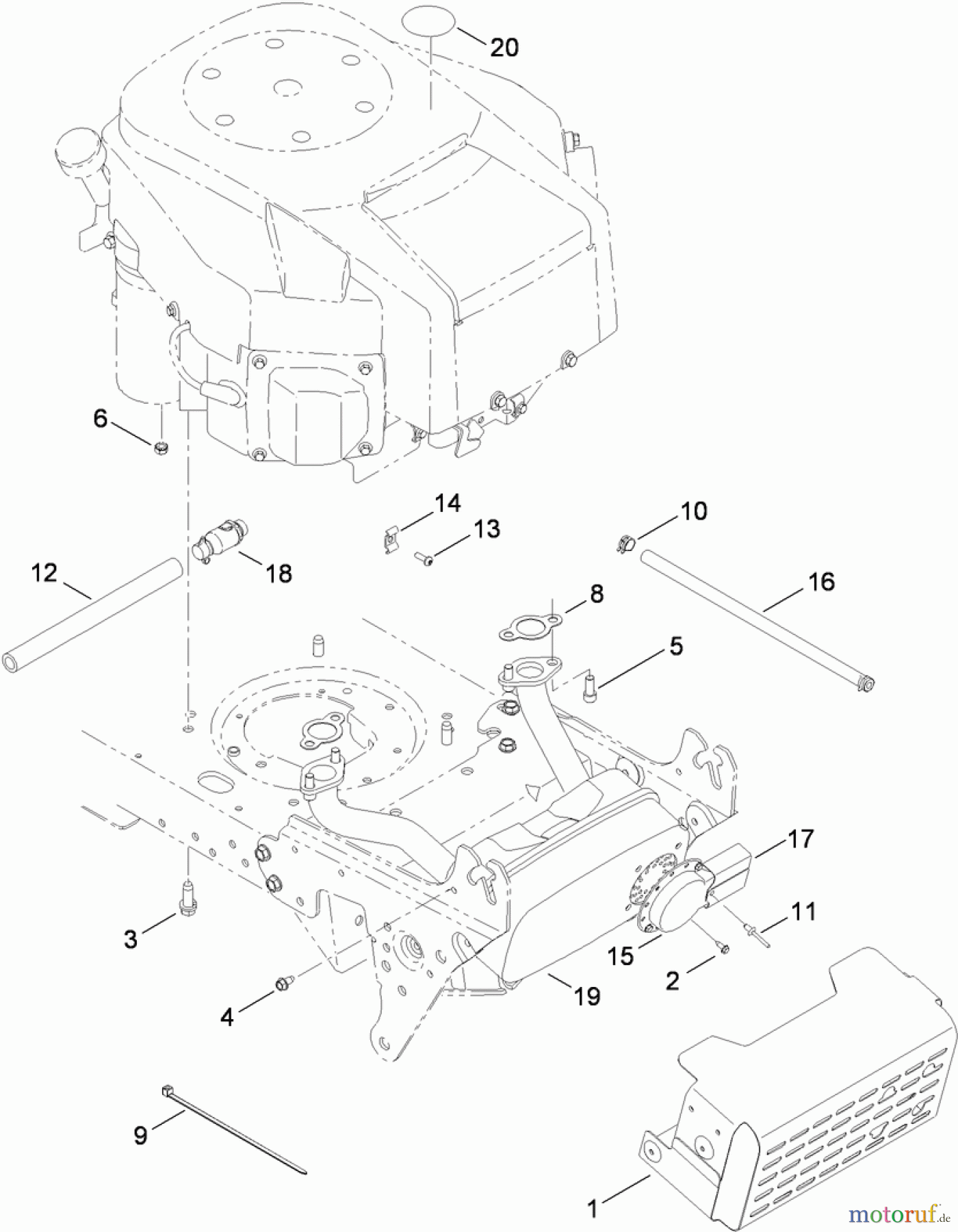 Toro Neu Mowers, Lawn & Garden Tractor Seite 1 13AP91RT848 (LX468) - Toro LX468 Lawn Tractor, 2010 (1-1) ENGINE COMPONENT ASSEMBLY