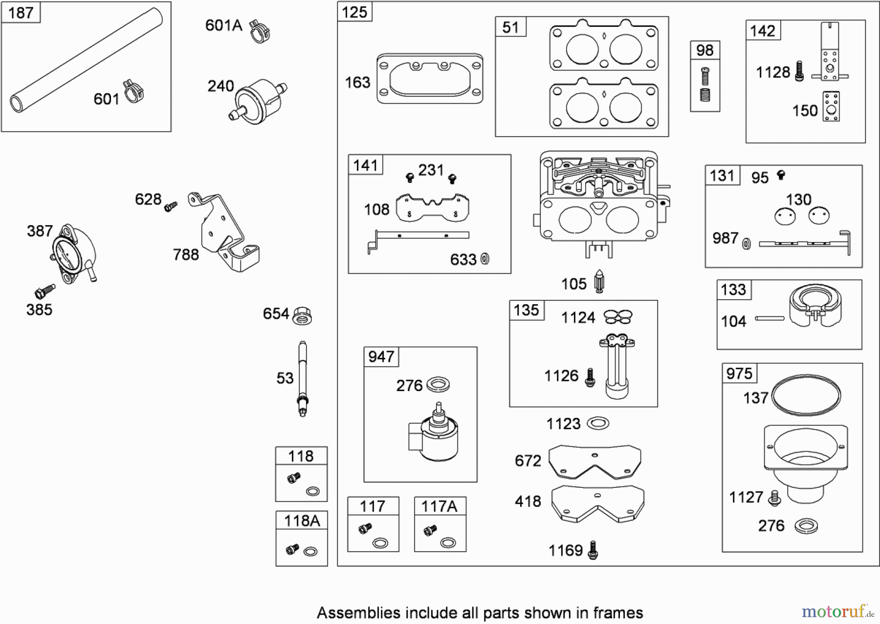 Toro Neu Mowers, Lawn & Garden Tractor Seite 1 13AT61RH044 (LX466) - Toro LX466 Lawn Tractor, 2008 (SN 1L137H10100 -) CARBURETOR AND FUEL PUMP ASSEMBLY BRIGGS AND STRATTON 407777-0550-E1