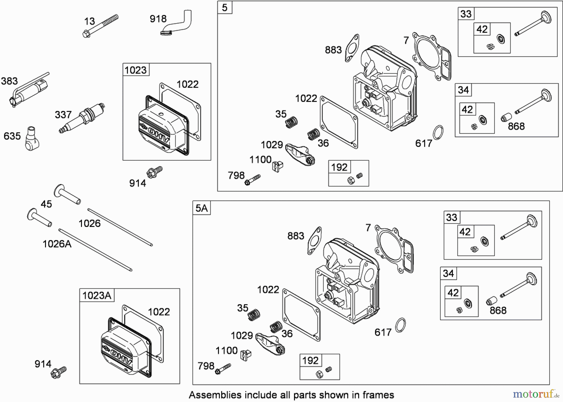 Toro Neu Mowers, Lawn & Garden Tractor Seite 1 13RT61RH244 (LX466) - Toro LX466 Lawn Tractor, 2008 (SN 1L137H10100-) CYLINDER HEAD ASSEMBLY BRIGGS AND STRATTON 407777-0550-E1