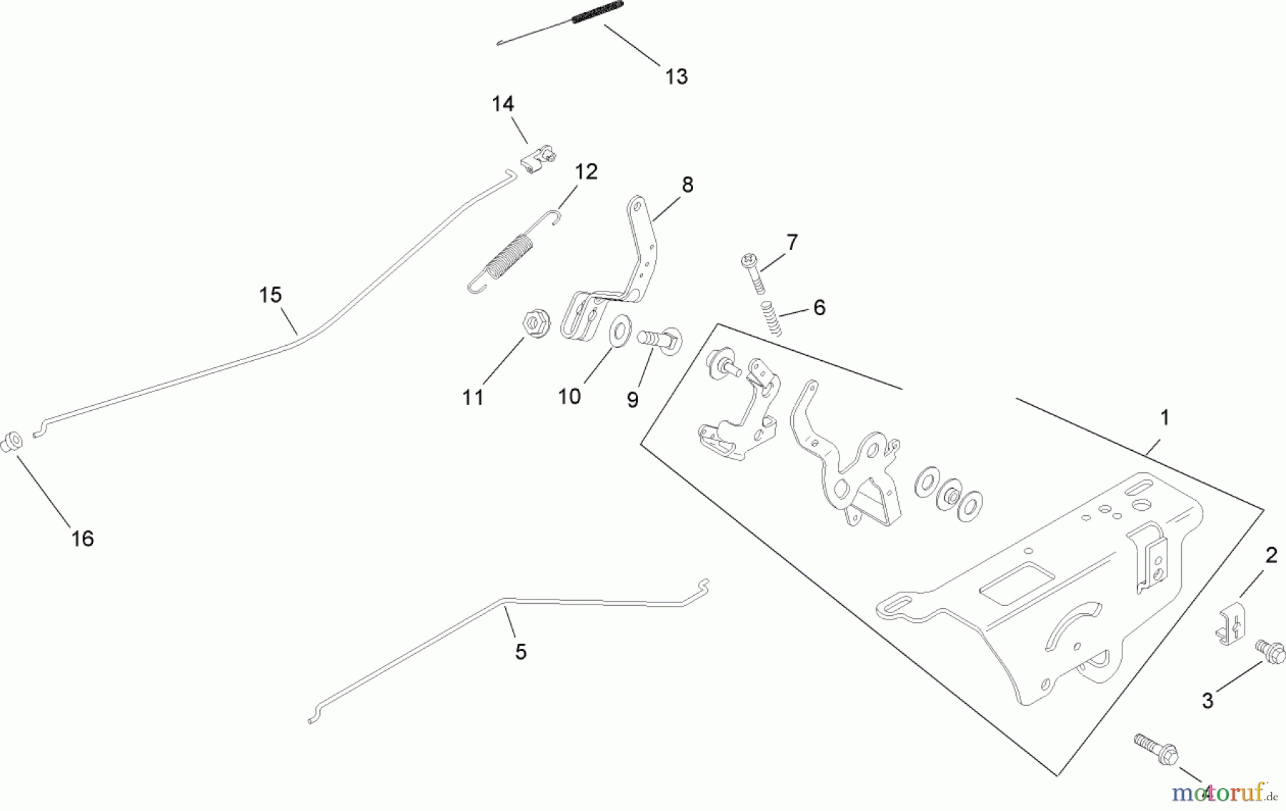 Toro Neu Mowers, Lawn & Garden Tractor Seite 1 13AX60RG744 (LX420) - Toro LX420 Lawn Tractor, 2006 (1L215B10000-) ENGINE CONTROL ASSEMBLY KOHLER SV540-0019