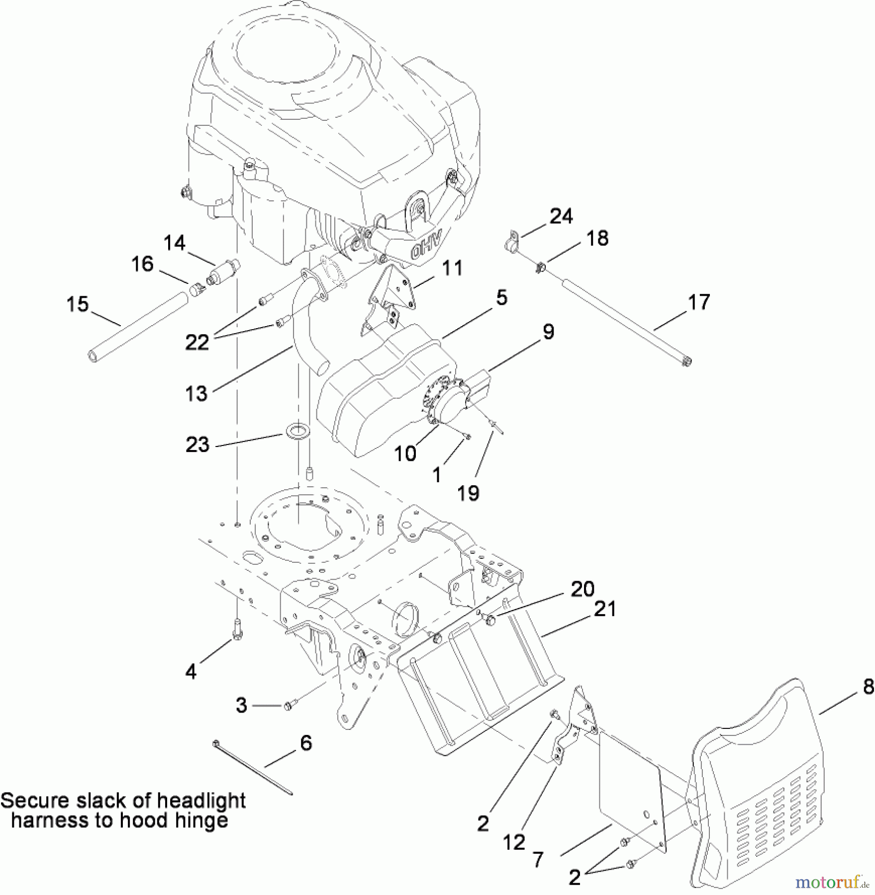 Toro Neu Mowers, Lawn & Garden Tractor Seite 1 13BX60RG744 (LX425) - Toro LX425 Lawn Tractor, 2007 (1A087H10172-1C307H10417) MUFFLER ASSEMBLY