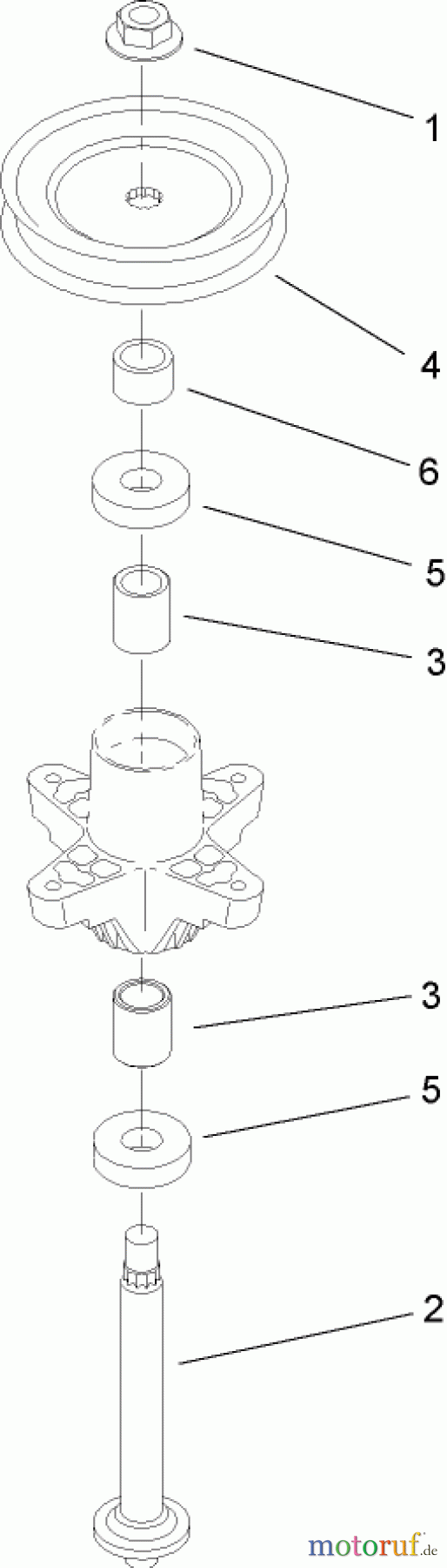 Toro Neu Mowers, Lawn & Garden Tractor Seite 1 13BX60RG744 (LX425) - Toro LX425 Lawn Tractor, 2007 (1A087H10172-1C307H10417) SPINDLE ASSEMBLY NO. 112-0460