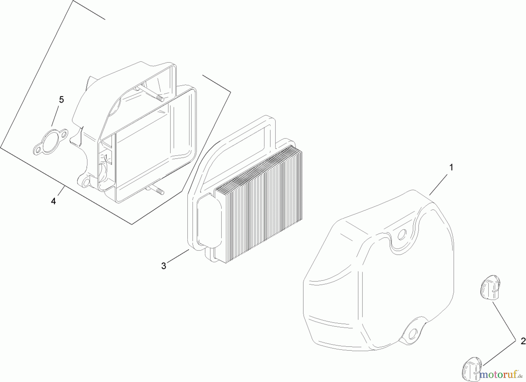 Toro Neu Mowers, Lawn & Garden Tractor Seite 1 13BX60RG748 (LX425) - Toro LX425 Lawn Tractor, 2007 (SN 1E087H10251-) AIR INTAKE AND FILTRATION ASSEMBLY KOHLER SV540-0019