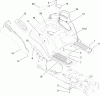 Toro 14AK81RK744 (GT2300) - GT2300 Garden Tractor, 2006 (1A186H30000-) Ersatzteile FRAME AND BATTERY ASSEMBLY #2