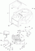 Toro 14AP80RP544 (GT2100) - GT2100 Garden Tractor, 2006 (1A136H30000-) Ersatzteile BLOWER HOUSING AND BAFFLE ASSEMBLY KOHLER SV720-0017