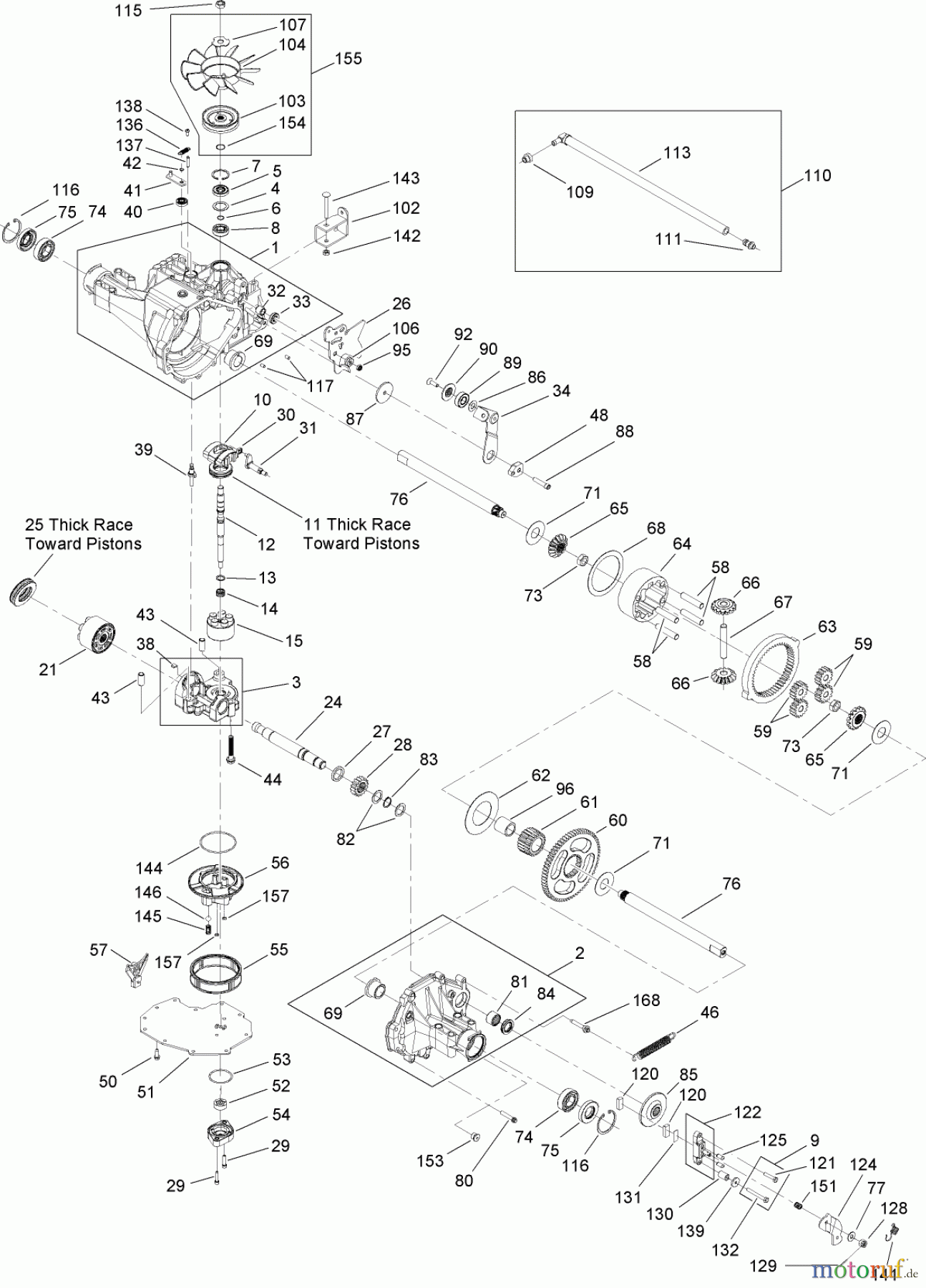  Toro Neu Mowers, Lawn & Garden Tractor Seite 1 14AQ81RP544 (GT2200) - Toro GT2200 Garden Tractor, 2006 (1A136H30000-) TRANSMISSION ASSEMBLY NO. 112-0914 #1