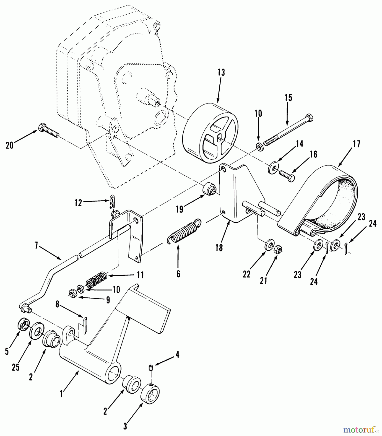 Toro Neu Mowers, Lawn & Garden Tractor Seite 1 21-08K801 (308-8) - Toro 308-8 Tractor, 1986 CLUTCH, BRAKE SPEED CONTROL LINKAGE