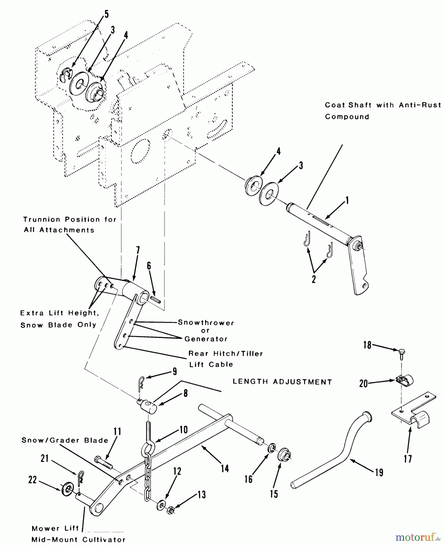  Toro Neu Mowers, Lawn & Garden Tractor Seite 1 21-08K802 (308-8) - Toro 308-8 Tractor, 1986 HYDRAULIC LIFT LINKAGE-400 SERIES