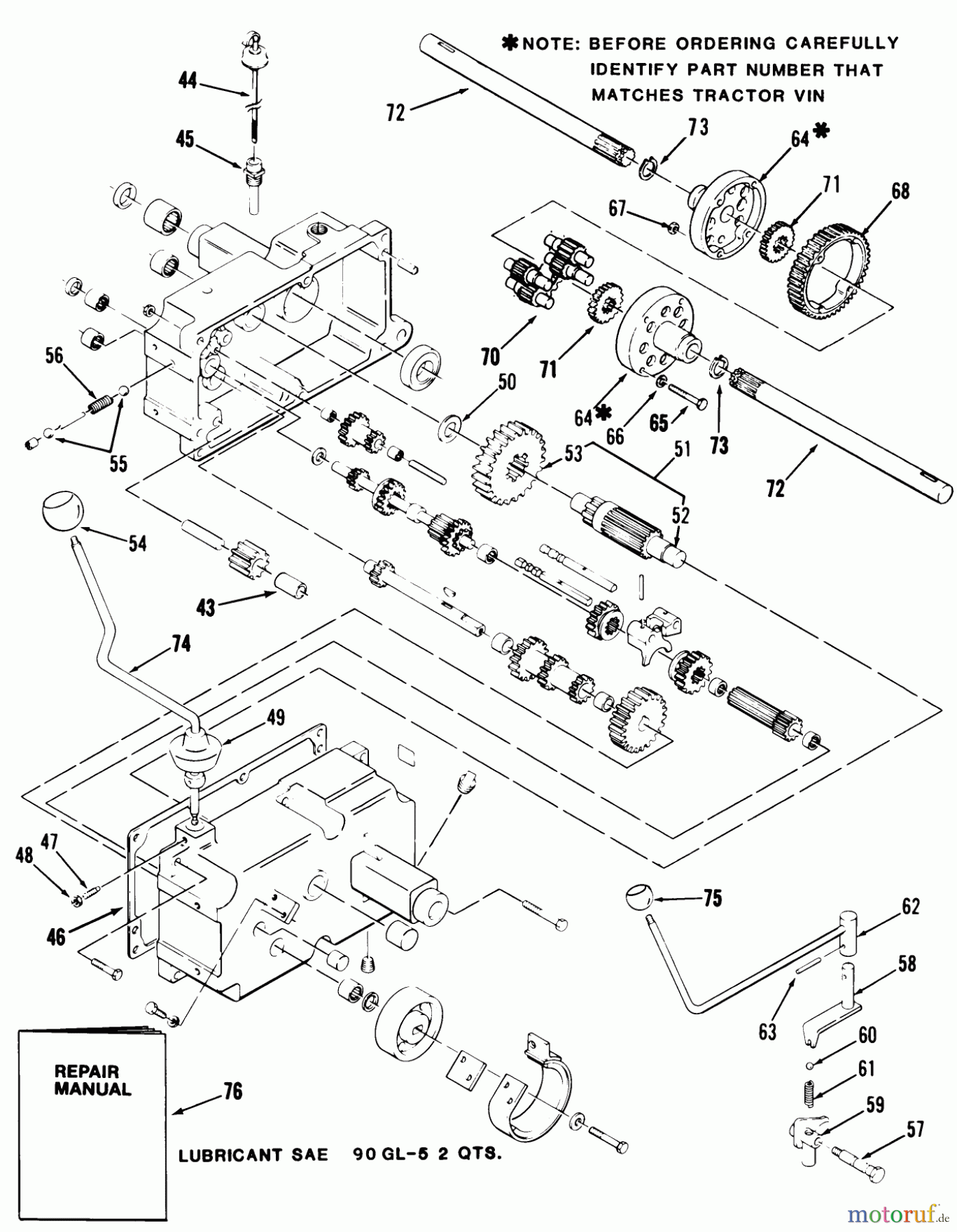 Toro Neu Mowers, Lawn & Garden Tractor Seite 1 21-08K802 (308-8) - Toro 308-8 Tractor, 1986 MECHANICAL TRANSMISSION-8-SPEED #2