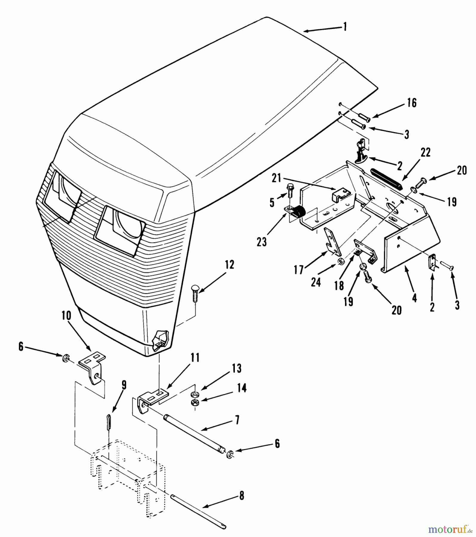 Toro Neu Mowers, Lawn & Garden Tractor Seite 1 31-18K801 (418-8) - Toro 418-8 Garden Tractor, 1987 SHEET METAL AND COVERS #1