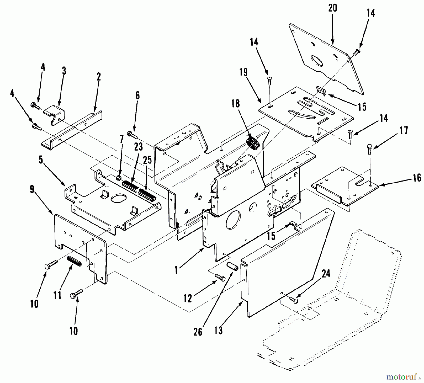 Toro Neu Mowers, Lawn & Garden Tractor Seite 1 31-18K801 (418-8) - Toro 418-8 Garden Tractor, 1987 SHEET METAL AND COVERS #2