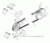 Toro 31-14K803 (414-8) - 414-8 Garden Tractor, 1988 Ersatzteile DRIVE BELT AND PULLEYS