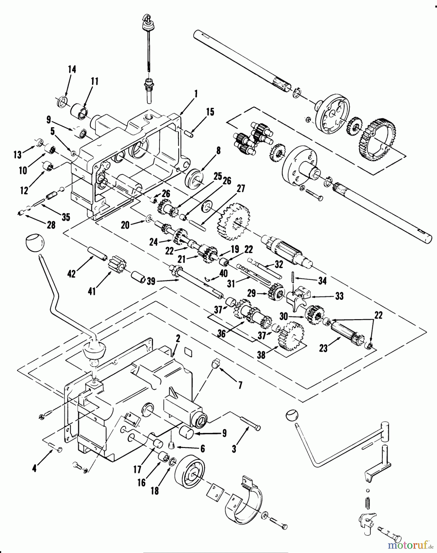 Toro Neu Mowers, Lawn & Garden Tractor Seite 1 31-14K803 (414-8) - Toro 414-8 Garden Tractor, 1988 MECHANICAL TRANSMISSION-8-SPEED #1