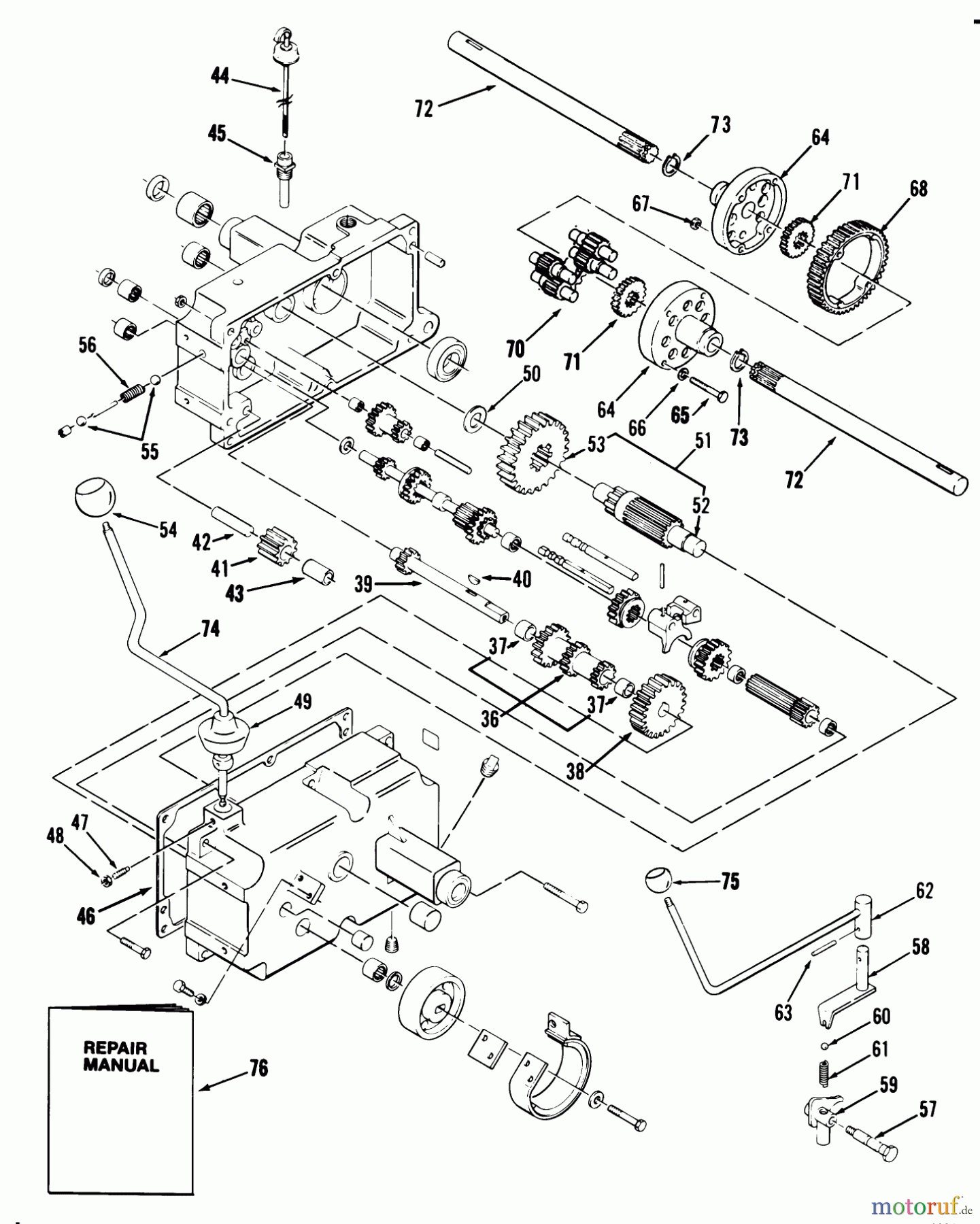 Toro Neu Mowers, Lawn & Garden Tractor Seite 1 31-14K803 (414-8) - Toro 414-8 Garden Tractor, 1988 MECHANICAL TRANSMISSION-8-SPEED #2