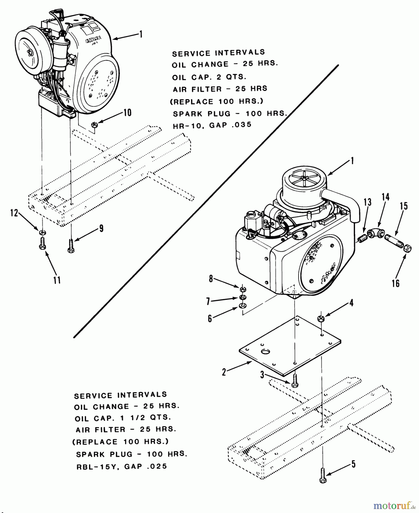 Toro Neu Mowers, Lawn & Garden Tractor Seite 1 21-10K801 (310-8) - Toro 310-8 Garden Tractor, 1985 ENGINES
